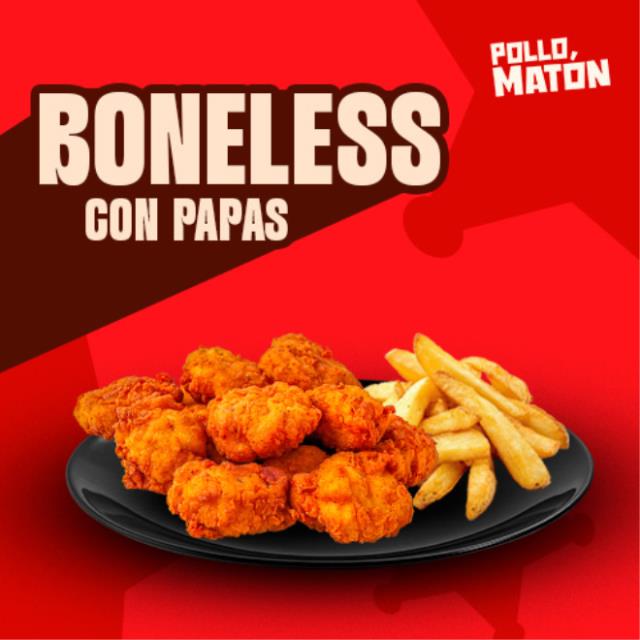 BONELESS CON PAPAS